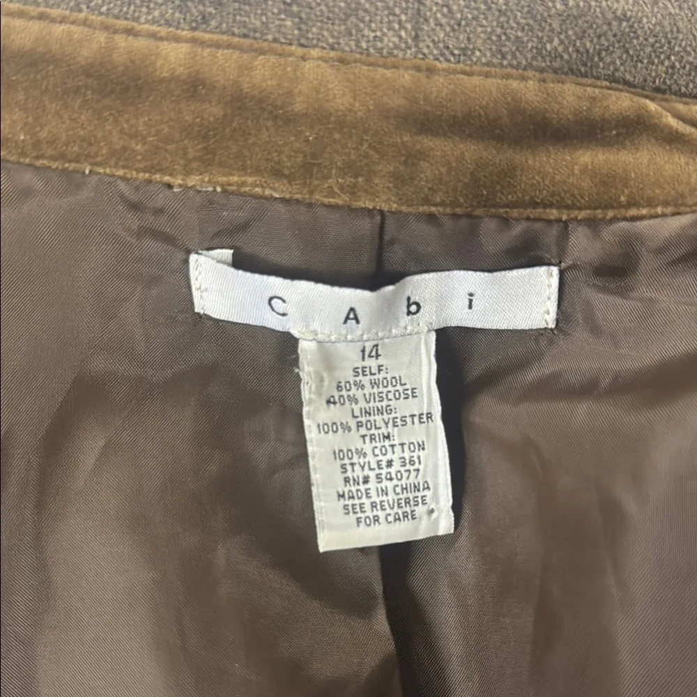 CaBi Brown Ruffle Front Wool Blazer - Picture 2 of 10